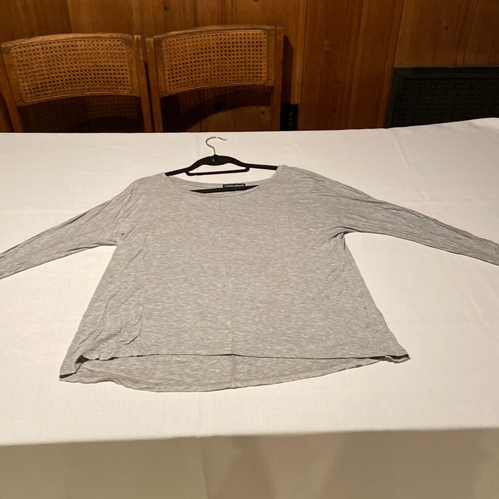 David Lerner Grey long sleeve top